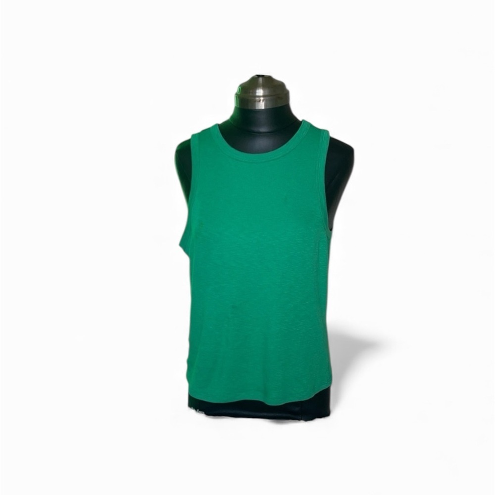 Essentials Green Muscle Tee Fitted Sleeveless Top
